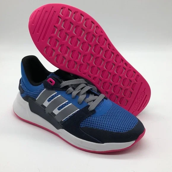 adidas | Shoes | Adidas Run 9s Running Shoes Blue Black Grey Pink Ef558 |  Poshmark